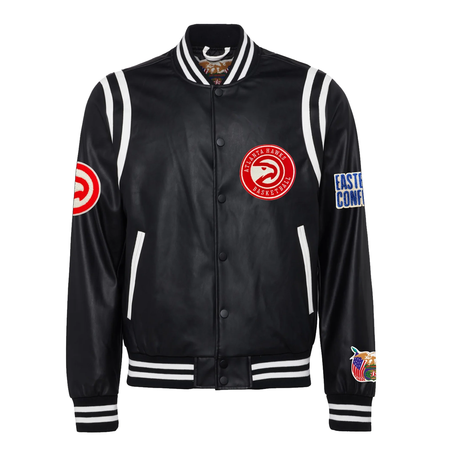 Atlanta Hawks Full Leather Black Varsity Jacket