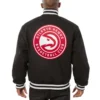 Atlanta Hawks Full One Color Black Varsity Jacket 1