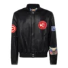 Atlanta Hawks Jeff Hamilton Full Black Leather Jacket