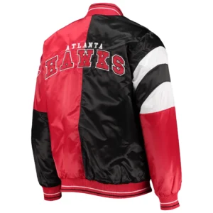 Atlanta Hawks Leader Black Varsity Jacket 1
