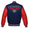 Atlanta Hawks Letterman Wool Blue Varsity Jacket 1