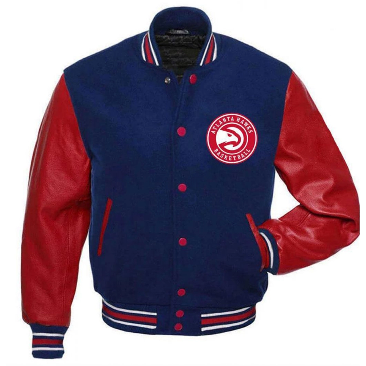 Atlanta Hawks Letterman Wool Blue Varsity Jacket
