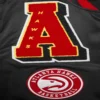 Atlanta Hawks Mashup Black Satin Varsity Jacket 6