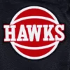 Atlanta Hawks Mashup Black Wool and Leather Varsity Jacket 6