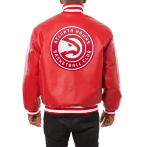 Atlanta Hawks Real Red Varsity Jacket 1
