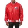 Atlanta Hawks Real Red Varsity Jacket