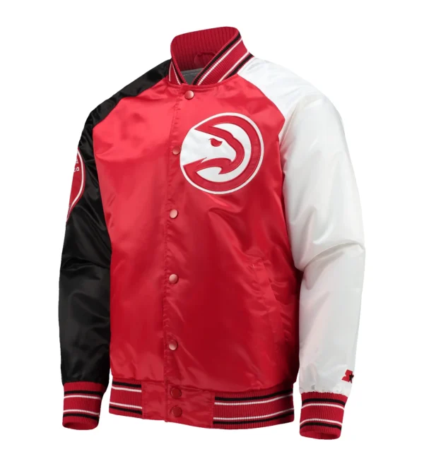 Atlanta Hawks Reliever Tri Color Varsity Jacket