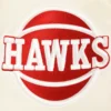 Atlanta Hawks Retro Classic Cream Varsity Jacket 3