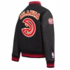 Atlanta Hawks Retro Classic Wool Varsity Black Jacket 3
