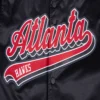 Atlanta Hawks Script Tail Black Varsity Jacket 4