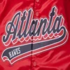 Atlanta Hawks Script Tail Red Varsity Jacket 6