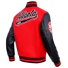 Atlanta Hawks Script Tail Red Wool Varsity Jacket 2