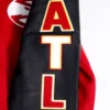 Atlanta Hawks Script Tail Red Wool Varsity Jacket 6