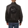 Atlanta Hawks Shirt Collar Black Bomber Jacket 1