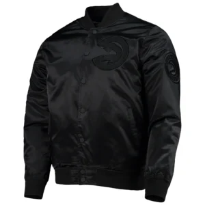 Atlanta Hawks Triple Black Varsity Black Jacket