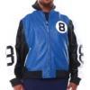 Authentic 8 Ball Men’s Big and Tall Blue Genuine Leather Jacket