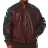 Authentic 8 Ball Men’s Big and Tall Brown Genuine Leather Jacket