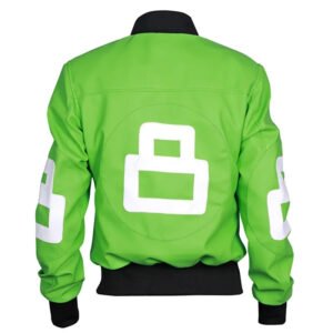 Authentic Eight Ball David Puddy - Seinfeld Green Bomber Leather Jacket