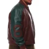 Authentic Eight Ball Men’s Big and Tall Brown Genuine Leather Jacket