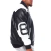Authentic Eight Ball Men’s Black and White Real Leather Jacket