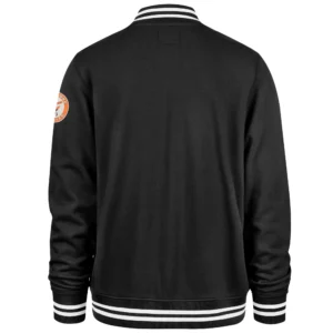 Baltimore Orioles 47 Black Wax Pack Pro Camden Full-Zip Varsity Jacket 1