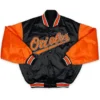 Baltimore Orioles 90’s Vintage Black Satin Varsity Jacket