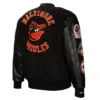 Baltimore Orioles Blackout Black Varsity Jacket