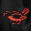 Baltimore Orioles Blackout Black Varsity Jacket with Leather Sleeves