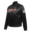 Baltimore Orioles Classic Black Satin Varsity Jacket For Women's