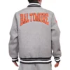 Baltimore Orioles Crest Emblem Rib Knitted Wool Varsity Jacket 1