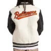 Baltimore Orioles Retro Classic Rib Knitted Wool & Leather Varsity Jacket 1