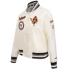 Baltimore Orioles Retro Classic Women’s Full-Snap Satin Varsity White Jacket 2