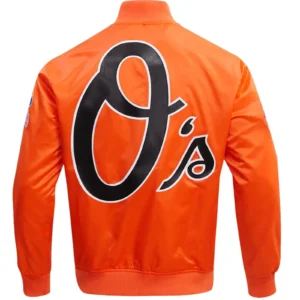 Baltimore Orioles World Series Orange Baseball Satin Varsity Jacket 1