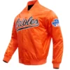 Baltimore Orioles World Series Orange Baseball Satin Varsity Jacket