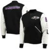 Baltimore Ravens Classic Logo Black Varsity Jacket 3