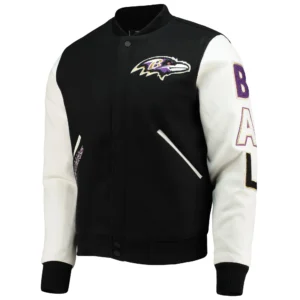Baltimore Ravens Classic Logo Black Varsity Jacket