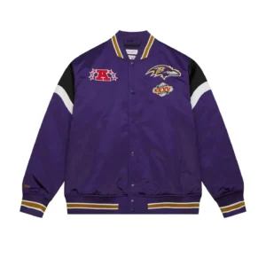 Baltimore Ravens Cooperstown Satin Purple Jacket