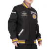 Baltimore Ravens Crest Black Varsity Jacket 3