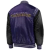 Baltimore Ravens Enforcer Purple and Black Varsity Jacket 1