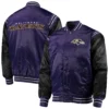 Baltimore Ravens Enforcer Purple and Black Varsity Jacket 3