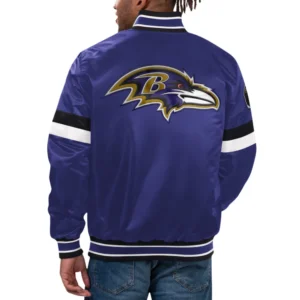 Baltimore Ravens Home Game Purple Varsity Jacket 1