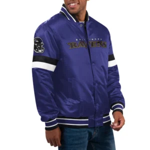 Baltimore Ravens Home Game Purple Varsity Jacket