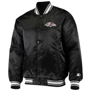 Baltimore Ravens Locker Room Black Varsity Jacket