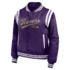 Baltimore Ravens Purple Bomber Varsity Jacket
