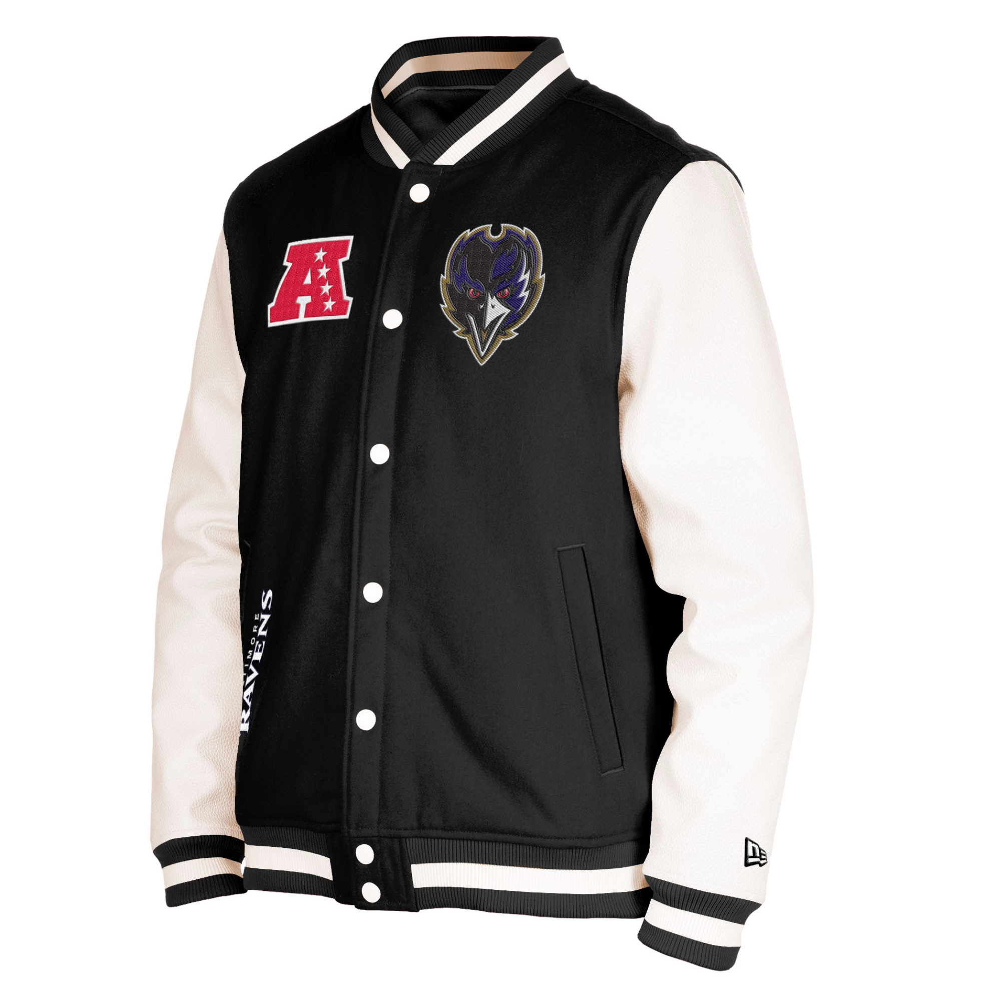 Baltimore Ravens Third Down Black Varsity Jacket
