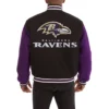 Baltimore Ravens Two Tone Wool Black Varsity Jacket 1