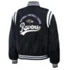 Baltimore Ravens WEAR by Erin Andrews Women’s Black Bomber Full-Snap Jacket 1