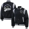 Baltimore Ravens WEAR by Erin Andrews Women’s Black Bomber Full-Snap Jacket 2