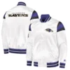 Baltimore Ravens White Satin Varsity Jacket 2