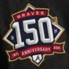 Black Atlanta Braves Leather Wool Jacket